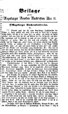 Augsburger neueste Nachrichten Sonntag 12. Januar 1873