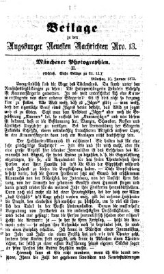 Augsburger neueste Nachrichten Mittwoch 15. Januar 1873