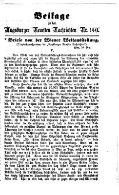 Augsburger neueste Nachrichten Samstag 14. Juni 1873