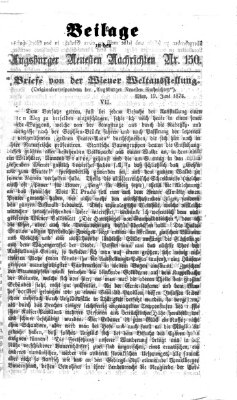 Augsburger neueste Nachrichten Donnerstag 26. Juni 1873