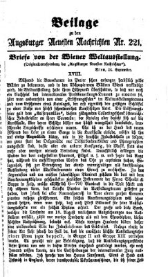 Augsburger neueste Nachrichten Donnerstag 18. September 1873