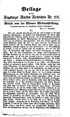 Augsburger neueste Nachrichten Dienstag 7. Oktober 1873