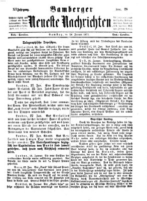 Bamberger neueste Nachrichten Samstag 28. Januar 1871