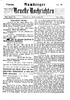 Bamberger neueste Nachrichten Sonntag 29. Januar 1871