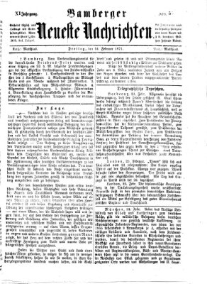 Bamberger neueste Nachrichten Freitag 24. Februar 1871