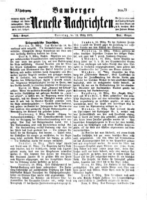 Bamberger neueste Nachrichten Sonntag 12. März 1871