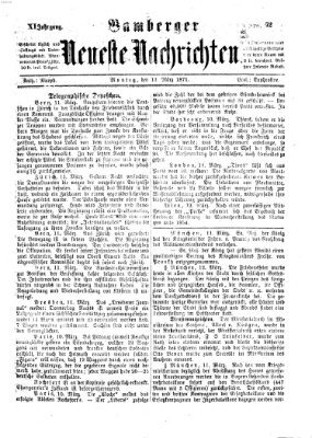 Bamberger neueste Nachrichten Montag 13. März 1871