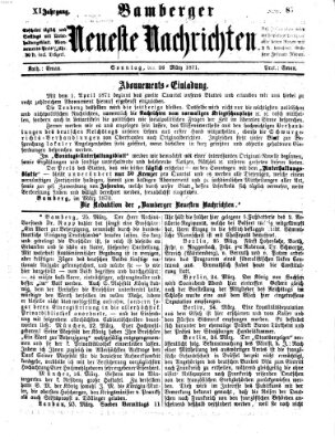 Bamberger neueste Nachrichten Sonntag 26. März 1871