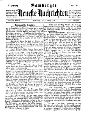 Bamberger neueste Nachrichten Freitag 31. März 1871