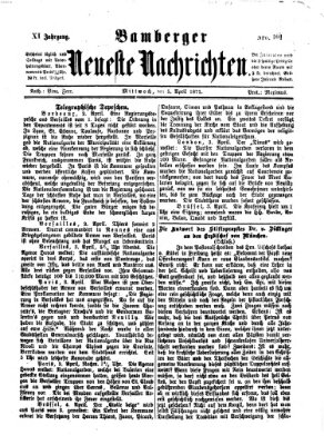 Bamberger neueste Nachrichten Mittwoch 5. April 1871