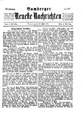 Bamberger neueste Nachrichten Sonntag 23. April 1871