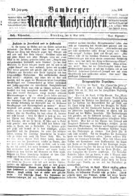 Bamberger neueste Nachrichten Dienstag 2. Mai 1871