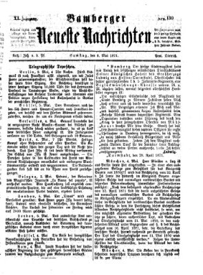 Bamberger neueste Nachrichten Samstag 6. Mai 1871