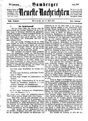 Bamberger neueste Nachrichten Mittwoch 17. Mai 1871