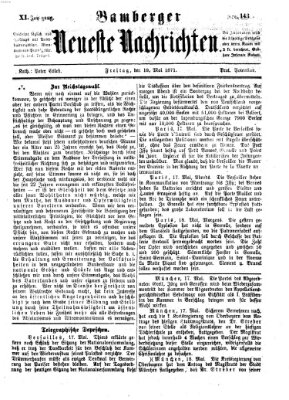 Bamberger neueste Nachrichten Freitag 19. Mai 1871