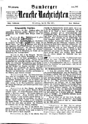 Bamberger neueste Nachrichten Dienstag 23. Mai 1871