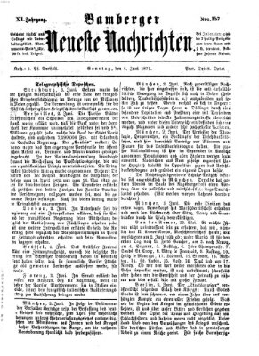 Bamberger neueste Nachrichten Sonntag 4. Juni 1871