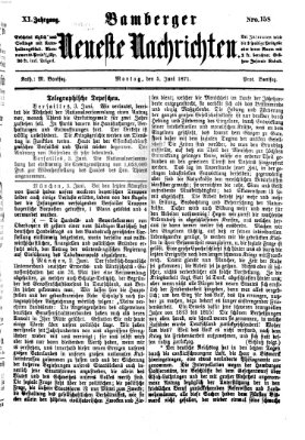 Bamberger neueste Nachrichten Montag 5. Juni 1871