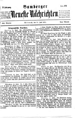 Bamberger neueste Nachrichten Mittwoch 21. Juni 1871