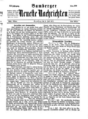 Bamberger neueste Nachrichten Samstag 8. Juli 1871