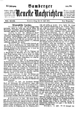 Bamberger neueste Nachrichten Donnerstag 13. Juli 1871