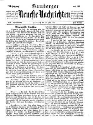 Bamberger neueste Nachrichten Freitag 14. Juli 1871