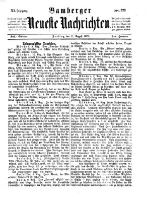 Bamberger neueste Nachrichten Freitag 11. August 1871