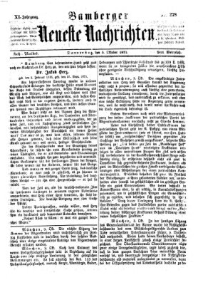 Bamberger neueste Nachrichten Donnerstag 5. Oktober 1871