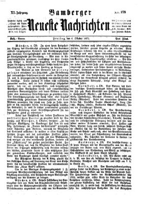 Bamberger neueste Nachrichten Freitag 6. Oktober 1871