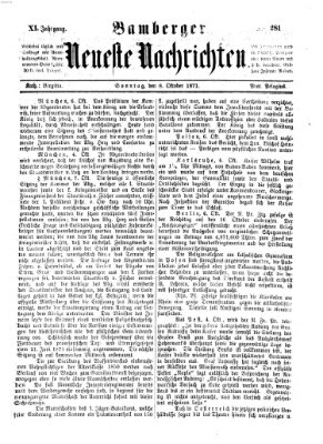 Bamberger neueste Nachrichten Sonntag 8. Oktober 1871