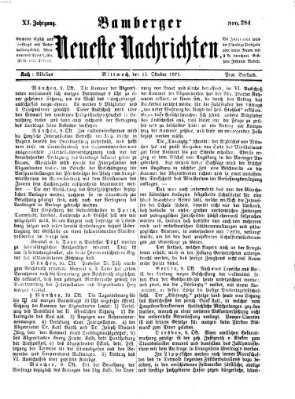 Bamberger neueste Nachrichten Mittwoch 11. Oktober 1871