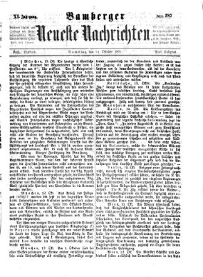 Bamberger neueste Nachrichten Samstag 14. Oktober 1871