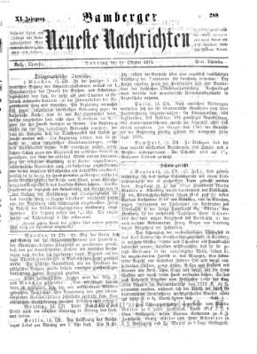 Bamberger neueste Nachrichten Sonntag 15. Oktober 1871