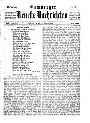 Bamberger neueste Nachrichten Mittwoch 18. Oktober 1871