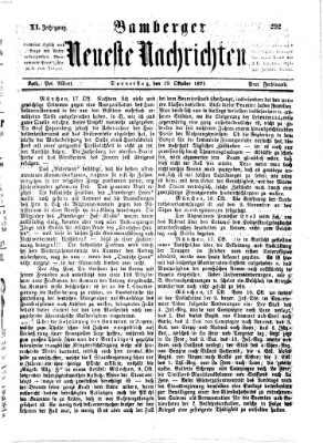 Bamberger neueste Nachrichten Donnerstag 19. Oktober 1871