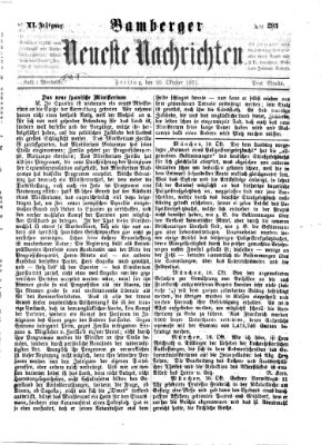 Bamberger neueste Nachrichten Freitag 20. Oktober 1871