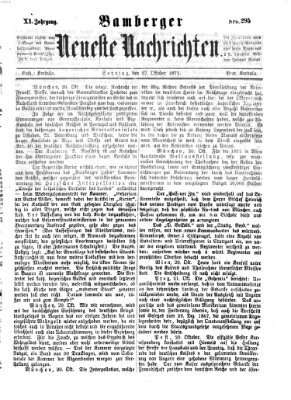 Bamberger neueste Nachrichten Sonntag 22. Oktober 1871
