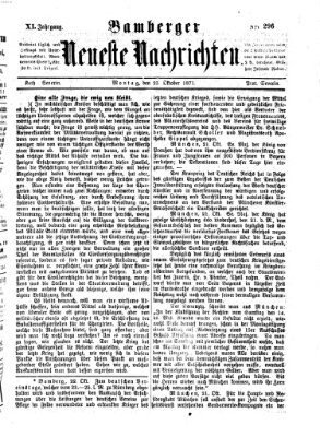 Bamberger neueste Nachrichten Montag 23. Oktober 1871