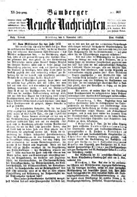 Bamberger neueste Nachrichten Freitag 3. November 1871