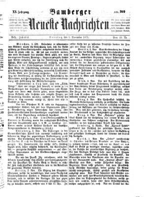 Bamberger neueste Nachrichten Sonntag 5. November 1871