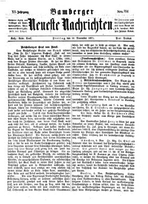 Bamberger neueste Nachrichten Freitag 10. November 1871