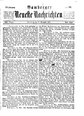 Bamberger neueste Nachrichten Freitag 17. November 1871