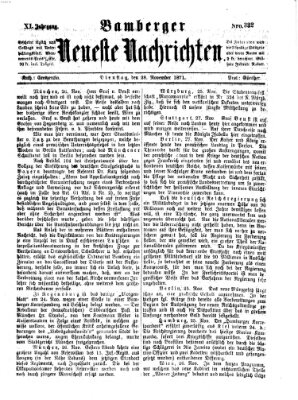 Bamberger neueste Nachrichten Dienstag 28. November 1871