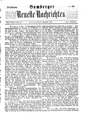 Bamberger neueste Nachrichten Freitag 8. Dezember 1871