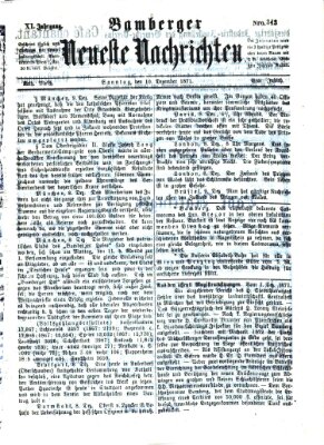 Bamberger neueste Nachrichten Sonntag 10. Dezember 1871