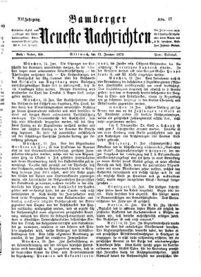 Bamberger neueste Nachrichten Mittwoch 17. Januar 1872