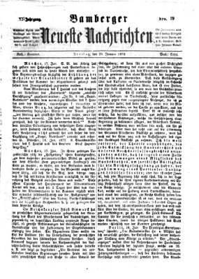 Bamberger neueste Nachrichten Freitag 19. Januar 1872