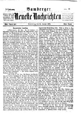 Bamberger neueste Nachrichten Sonntag 21. Januar 1872