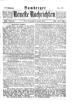 Bamberger neueste Nachrichten Mittwoch 24. Januar 1872