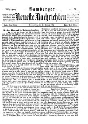 Bamberger neueste Nachrichten Donnerstag 25. Januar 1872